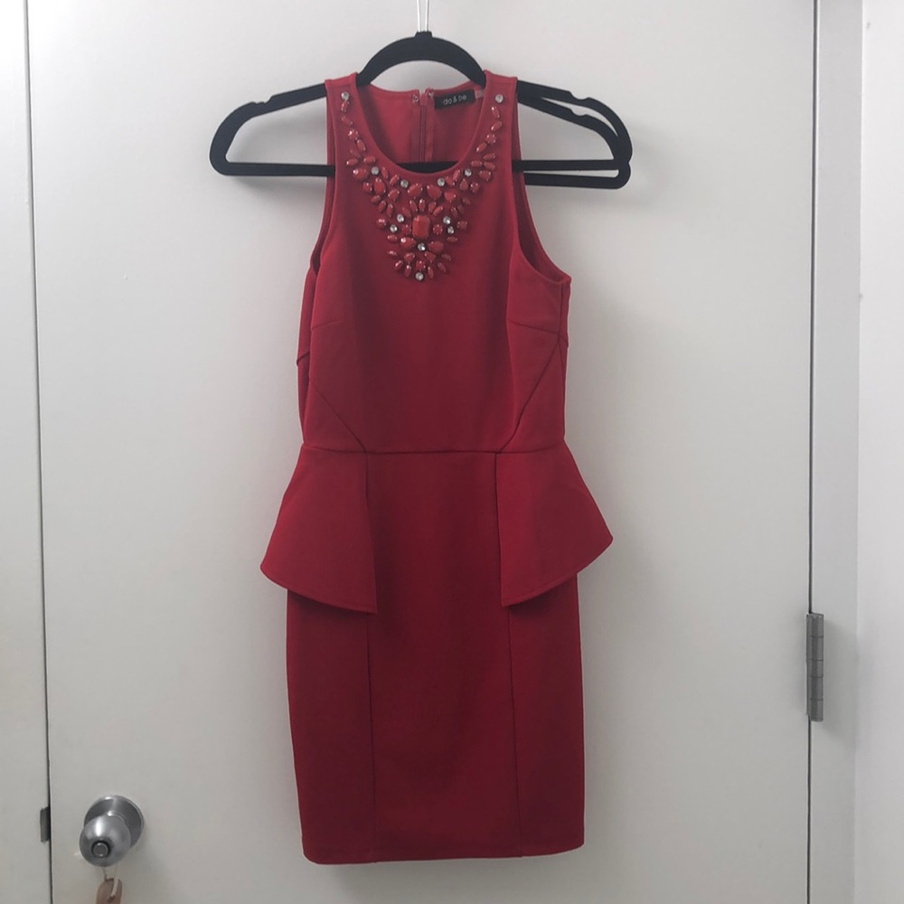 Red Peplum Dress
